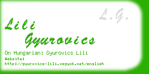 lili gyurovics business card